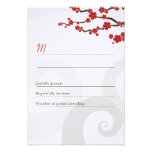 Remous rouges de Sakura de fleurs de cerisier épou Cartons D'invitation
