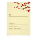 Remous rouges de Sakura de fleurs de cerisier épou Invitations Personnalisées