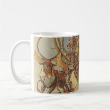 Renne du père noël fournissant le réveillon de Noë Tasse À Café