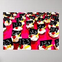 Répétition de petit gâteau de professeur sur l'arr affiche