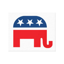 Republikeinse Olifant Canvas Afdrukken