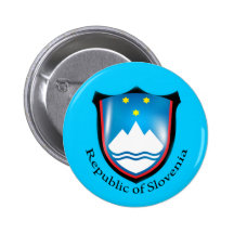 République de bouton de la Slovénie Badge