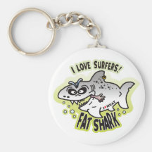 Requin de graisse de surfers d'amour porte-clé
