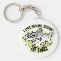 Requin de grignotement de graisse de surfers porte-clef