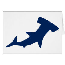 Requin de poisson-marteau cartes de vœux