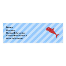 Requin rouge carte de visite