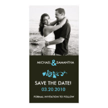 Réservez la date carte avec photo