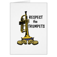 Respectez les trompettes carte de vœux