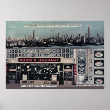 Restaurant de distributeur automatique de New York Posters