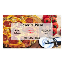 Restaurant de pizza de carte de visite