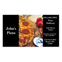 Restaurant de pizza de carte de visite