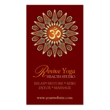 Rétablissez cartes de visite d'âge de l'OM de yoga Cartes De Visite Personnelles