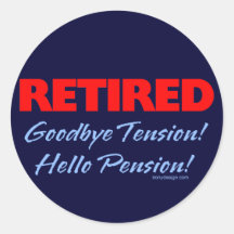 Retiré : Au revoir pension de tension bonjour ! Autocollants Ronds