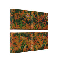 Retro Abstracte Mandarijn Uitgerekte Druk van het  Stretched Canvas Afdrukken