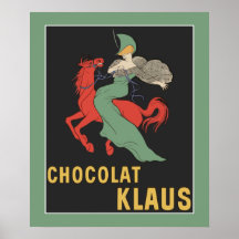 Rétro annonce Chocolat Klaus (frontière verte) Poster
