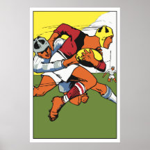 Rétro annonce de championnat de rugby posters
