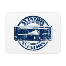 Rétro art d'aviation magnets souples