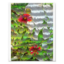 retro bloemen footprint