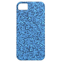 Retro BloemenBlauw iPhone 5 Hoesjes