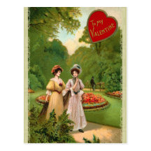 Retro Briefkaart van de Valentijnskaart Wens Kaarten