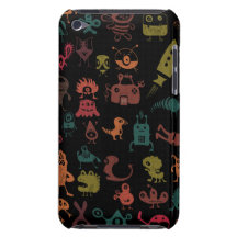 Rétro caisse d'iPod de monstres de bande dessinée  Coques Barely There iPod