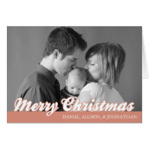 Rétro carte de Joyeux Noël de manuscrit (orange)