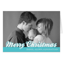 Rétro carte de Joyeux Noël de manuscrit (Teal)