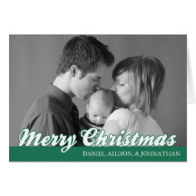 Rétro carte de Joyeux Noël de manuscrit (vert)