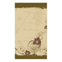 Rétro carte de profil de fleurs