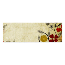 Rétro carte de visite de fleurs