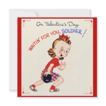 Rétro carte militaire de Saint-Valentin des USA