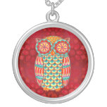 Rétro collier coloré de hibou