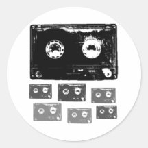 Rétro conception de musique ! autocollants ronds
