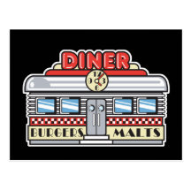 rétro conception de wagon-restaurant cartes postales