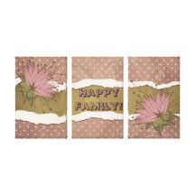 Retro Decor van de Muur Gallerij Wrap Canvas
