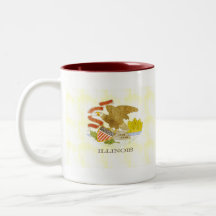 Rétro drapeau vintage de l'Illinois Tasse À Café