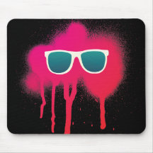 Rétro éclaboussure de lunettes de soleil tapis de souris