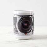 Rétro effet de l'appareil-photo 80s sur la tasse d