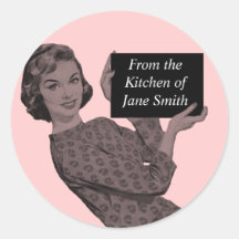 Rétro étiquette de cuisine autocollants