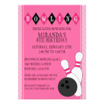 Rétro fête d'anniversaire faite sur commande rose  cartons d'invitation