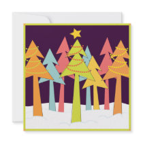 Rétro fête de vacances d'arbres de Noël
