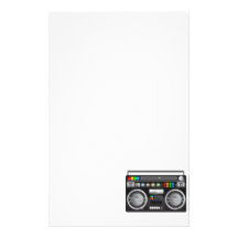retro grafische zandstraler van het boomboxgetto briefpapier