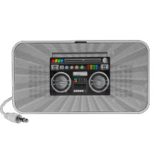 retro grafische zandstraler van het boomboxgetto speaker systeem
