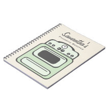 Retro Groene Notitieboekje van het Recept van het 