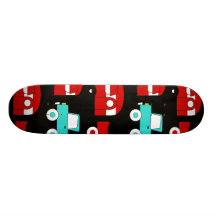 Retro het Kamperen Aanhangwagen Turkoois Rood Vint Skate Decks