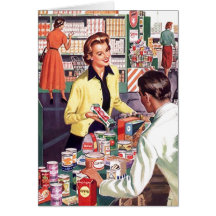 Retro het Winkelen van de Kruidenierswinkel Lege A