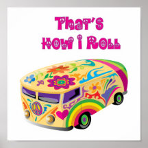 retro hippiebestelwagen hoe ik rol print