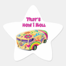 retro hippiebestelwagen hoe ik rol sticker