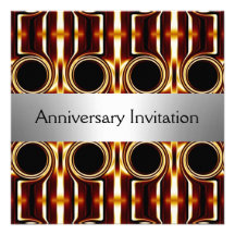 Rétro invitation d'anniversaire de mariage d'art d