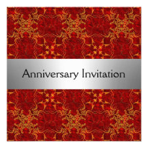 Rétro invitation d'anniversaire de mariage d'art d